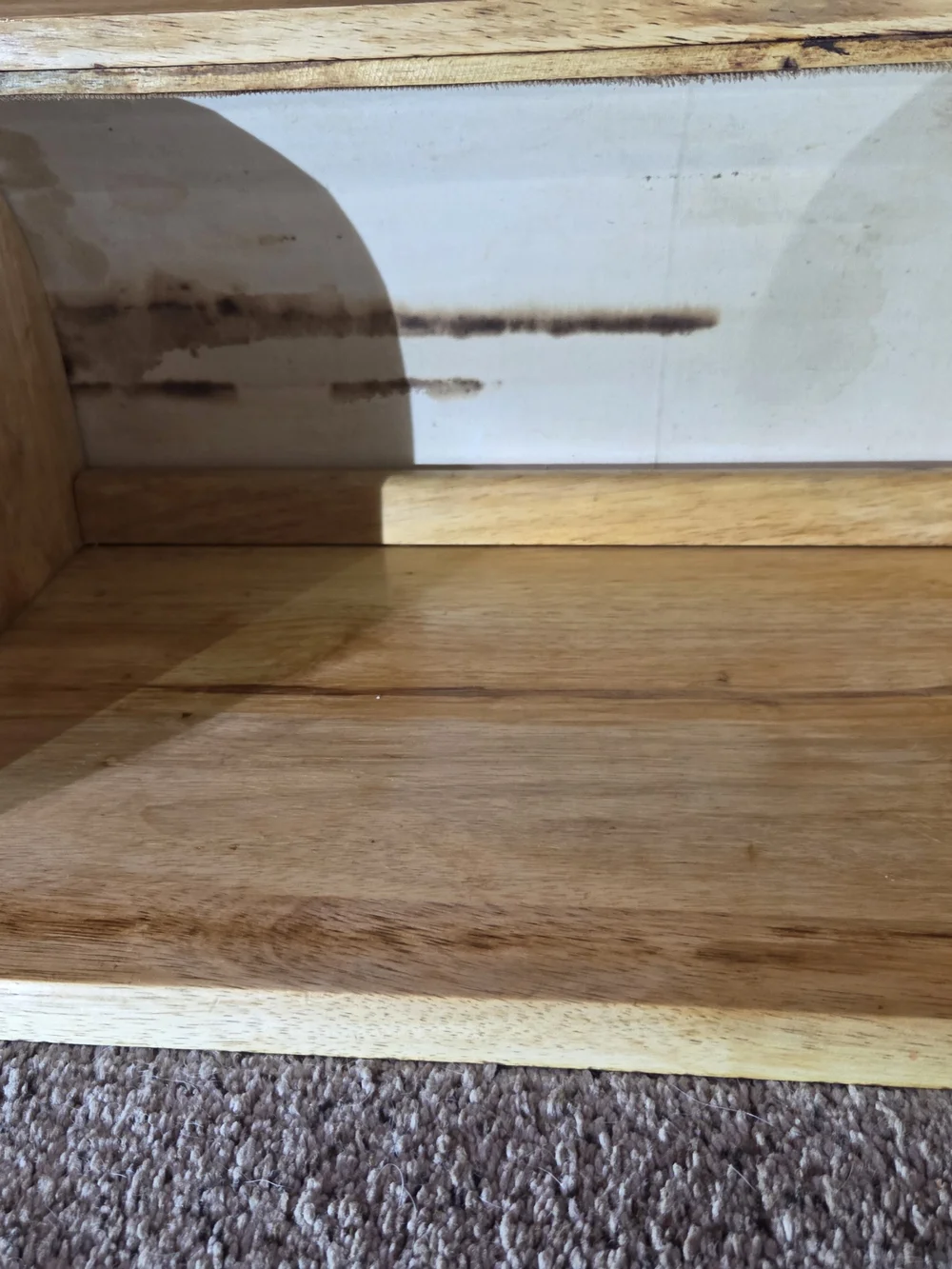 Vintage Wooden Roll-Top Bread Box in Natural Finish Cottagecore